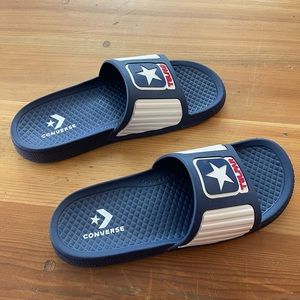 Telfar x Converse Slide in Navy, MENS 9